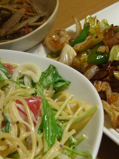 トマトと水菜の和風が美味しい冷製パスタ-レシピのメイン写真