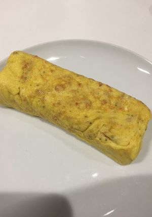 お弁当に刻み大葉と鮭フレークの卵焼き-レシピのメイン写真