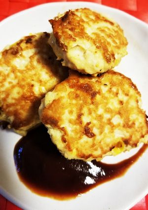 コーンとチーズのつくねバーグ-レシピのメイン写真