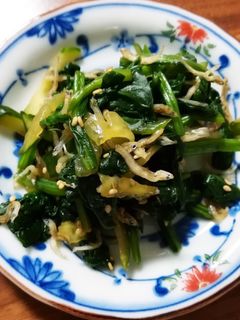 ほうれん草ときゅうりのちりめん和え-レシピのメイン写真