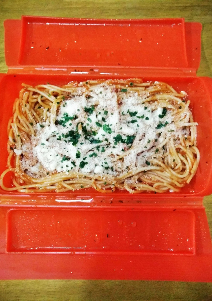 梨湖のルクエで簡単時短トマトスパ-レシピのメイン写真
