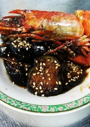 貴女風味でアルゼンチン海老とゴマ茄子❤️-レシピのメイン写真