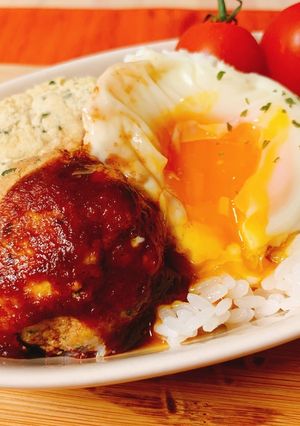 おからパウダーと豆腐のヘルシーロコモコ丼-レシピのメイン写真