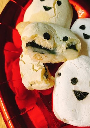 揚げない!おばけの餅入りチーズハットグ-レシピのメイン写真