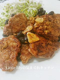 豚ヒレと黒豆のバルサミコ酢ソテー-レシピのメイン写真