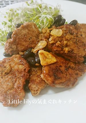 豚ヒレと黒豆のバルサミコ酢ソテー-レシピのメイン写真