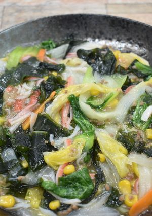 とろ旨♡わかめと白菜の八宝菜風あんかけ-レシピのメイン写真
