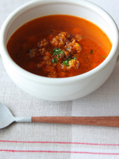 【洋食編】ひき肉のトマトカレースープ玉-レシピのメイン写真