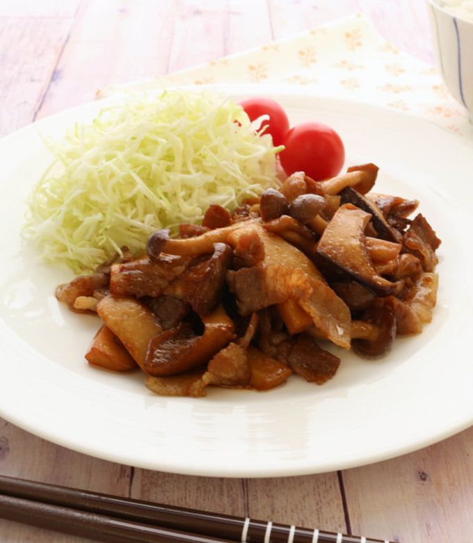 豚肉ときのこの黒酢炒め-レシピのメイン写真