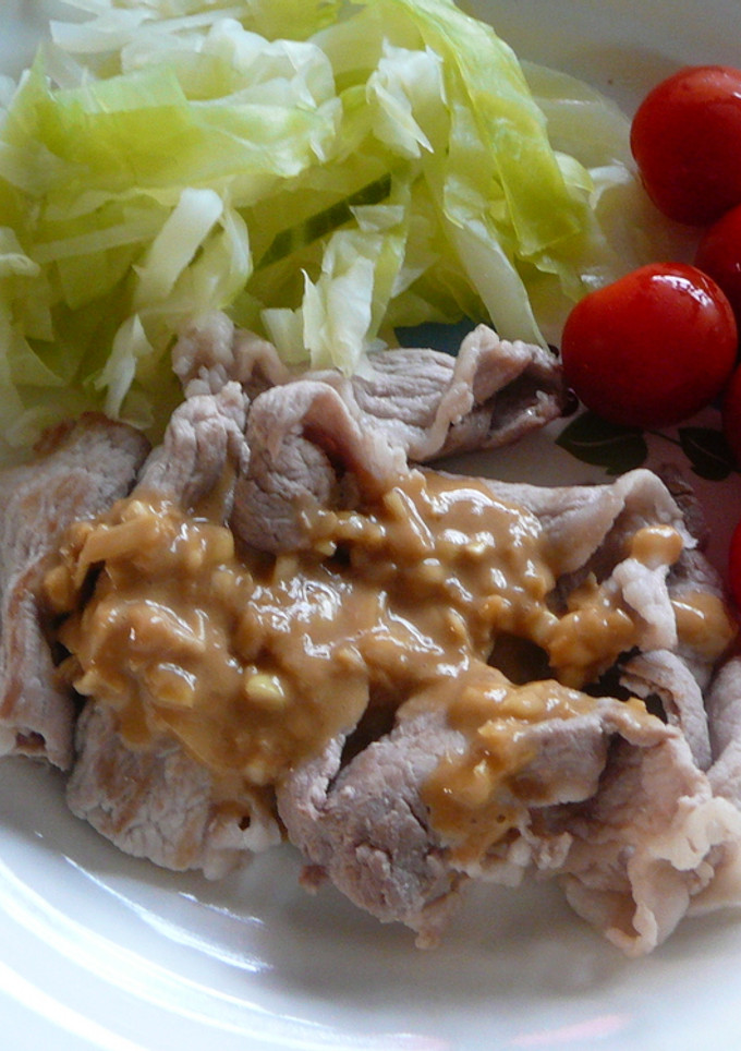 ゆで豚肉のごまだれがけ-レシピのメイン写真