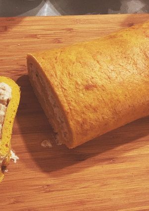 簡単！秋の食材ロールケーキ♥-レシピのメイン写真