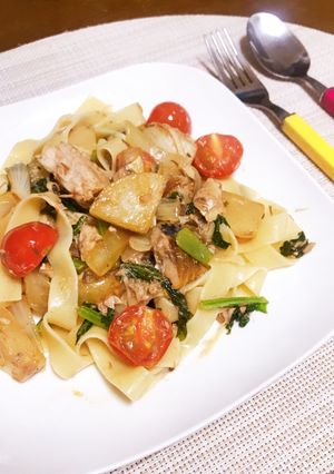 サバとカブの秋パスタ-レシピのメイン写真