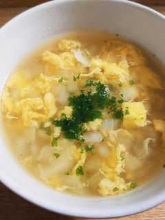 超簡単!玉ねぎと卵の食べるスープ♪-レシピのメイン写真