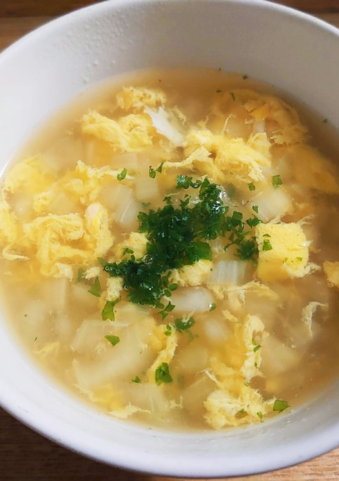 超簡単！玉ねぎと卵の食べるスープ♪-レシピのメイン写真