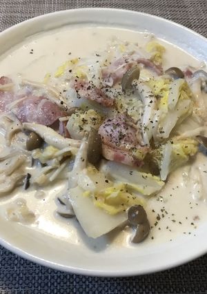 余った野菜で☆白菜のクリーム煮-レシピのメイン写真