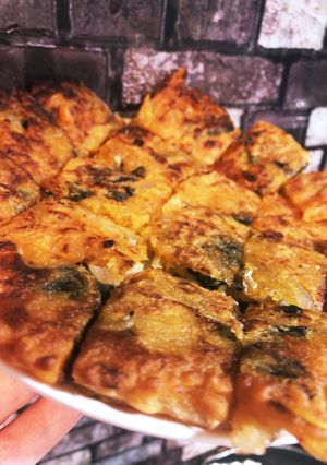 キムチと海苔でタレなしでも美味しいチヂミ-レシピのメイン写真
