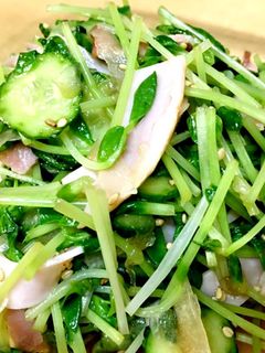豆苗とハムの中華サラダ-レシピのメイン写真