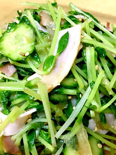 豆苗とハムの中華サラダ-レシピのメイン写真