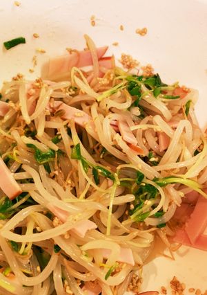 豆苗とハムの中華もやしナムル-レシピのメイン写真