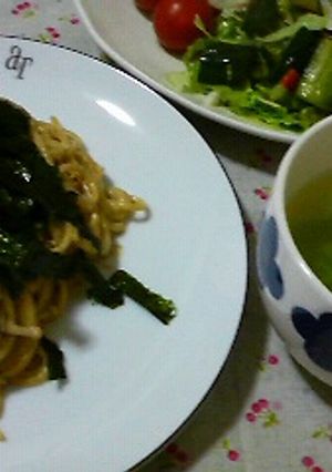 海苔の佃煮deクリームパスタ-レシピのメイン写真