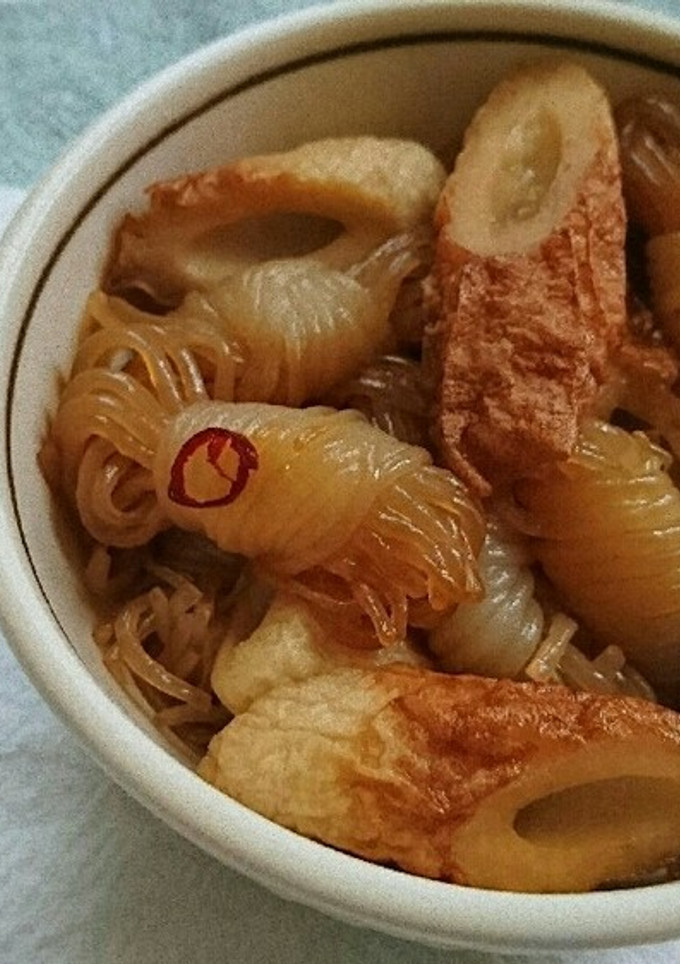 結び白滝とちくわの煮物-レシピのメイン写真
