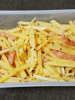 じゃがいもとウインナーの粒マスタード炒め-レシピのメイン写真