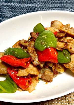 甘長唐辛子と豚バラ肉の味噌炒め-レシピのメイン写真
