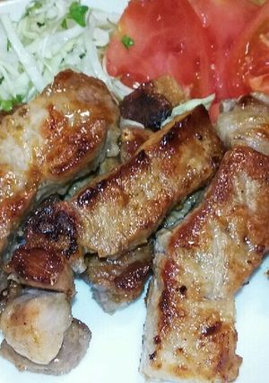 豚ロースの、フライパンで簡単塩焼き。-レシピのメイン写真