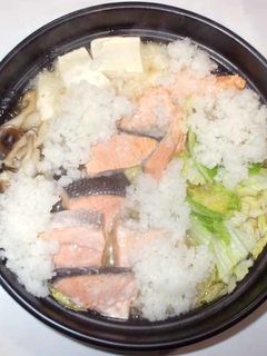 鮭のみぞれ鍋♪簡単白菜鍋つゆスープ-レシピのメイン写真
