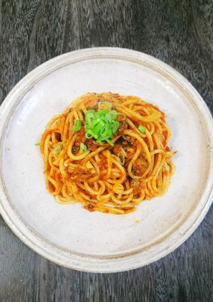 121 しもつかれナポリタン-レシピのメイン写真