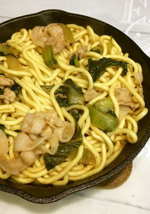鍋の残ったスープで焼きちゃんぽん-レシピのメイン写真