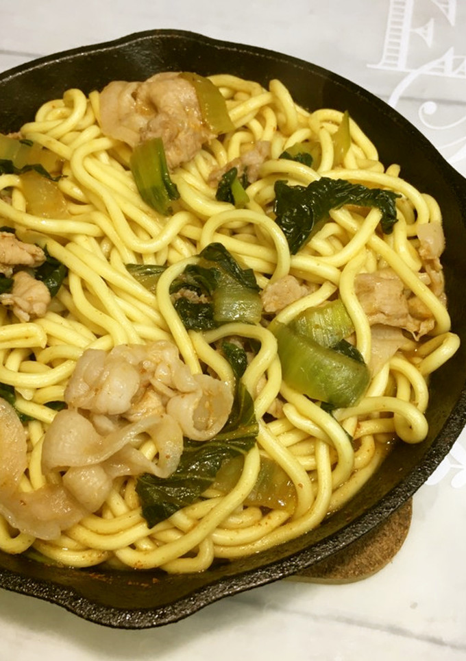 鍋の残ったスープで焼きちゃんぽん-レシピのメイン写真