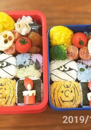 お弁当記録♪ハロウィン弁当♪キャラ弁♪-レシピのメイン写真