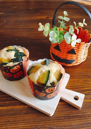 【ハロウィン】ダイソー型♡豆腐マフィン-レシピのメイン写真