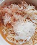 にぼしだしのラーメン 酢キャベツも