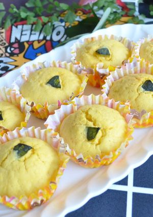 簡単！かぼちゃんのカップケーキ♪-レシピのメイン写真