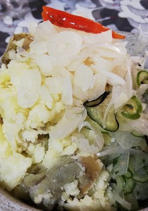 貴女風味でラッキョ入り皮付きポテト。-レシピのメイン写真