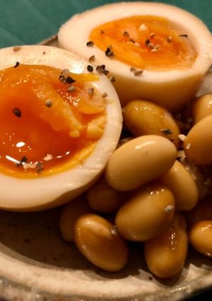味玉に大豆♡入れちゃいました!-レシピのメイン写真