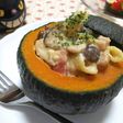 ハロウィン★きのこクリームペンネ南瓜の器