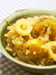 栗・竹輪とごぼうの炊き込みご飯!-レシピのメイン写真
