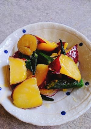 さつまいもとオクラの塩バター風煮-レシピのメイン写真
