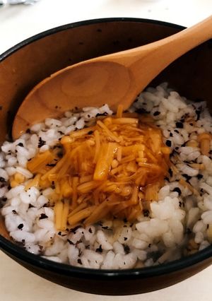節約！ゆかりとなめ茸のお茶漬け♡-レシピのメイン写真