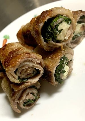 豚バラ肉しそ巻き チーズ入りも 計4本-レシピのメイン写真
