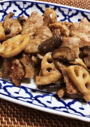 デリ風 豚肉とれんこんの味噌バター炒め-レシピのメイン写真