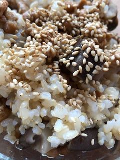 納豆と椎茸の混ぜご飯-レシピのメイン写真