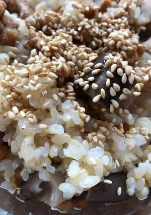納豆と椎茸の混ぜご飯-レシピのメイン写真