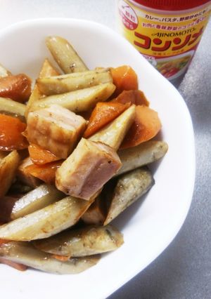 炊飯器で☆ごぼうにんじんの洋風煮物-レシピのメイン写真