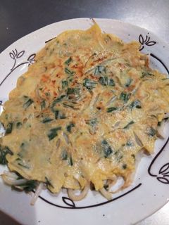 もやし&ニラだけでチヂミ!お好み焼き!-レシピのメイン写真