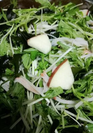 カニかま水菜のサラダ、お好みの味付けで-レシピのメイン写真