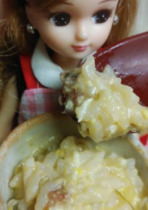 リカちゃん♡鍋の〆に梅こんぶ卵おじや*.-レシピのメイン写真